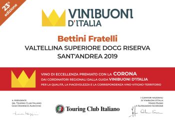 Sant'Andrea Wine Certificate